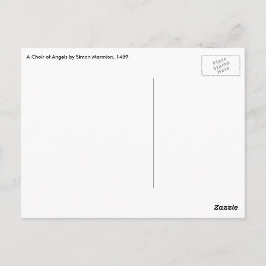 ルネッサンス・アートのシモン・マーミオンによる天使の聖歌隊 ポストカード (裏面)