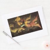 ルネッサンス・アートのシモン・マーミオンによる天使の聖歌隊 長方形シール (封筒)