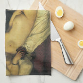 ルネッサンス・アート・ティティアンによるウルビーノのヴィーナス キッチンタオル (四つ折り)