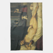 ルネッサンス・アート・ティティアンによるウルビーノのヴィーナス キッチンタオル (縦)