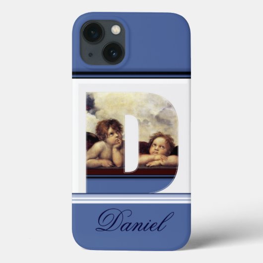 ルネッサンス・エンジェルDレターウィングCherubモノグラム Case-Mate iPhoneケース (裏面)