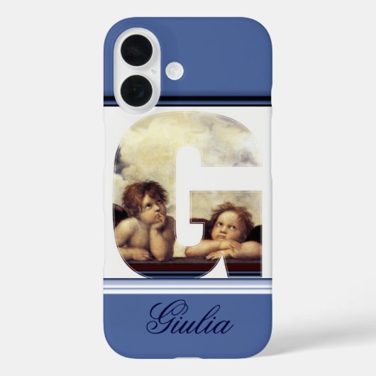 ルネッサンス・エンジェルGレターウィングCherubモノグラム Case-Mate iPhoneケース (裏面)