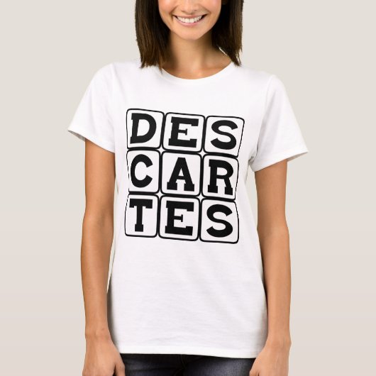 ルネ・デカルト、哲学者 Tシャツ (正面)