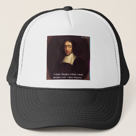 ルネ・デカルト I Think Therefore I Am 引用句 キャップ (正面)