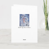 ルネ・ラヴォワによるオオカミとフクロウの芸術を持つ白い魔女 シーズンカード (裏面)