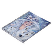 ルネ・ラヴォワによるオオカミとフクロウの芸術を持つ白い魔女 ノートブック (左側)