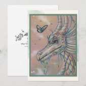 ルネ・ラヴォワによるドラゴンと蝶の幻想芸術 シーズンカード (正面/裏面)