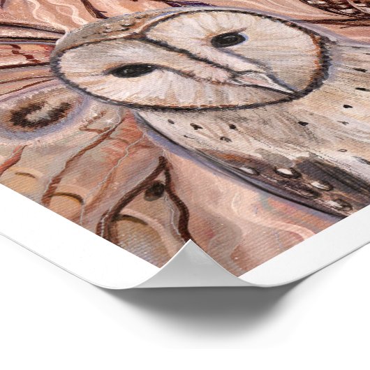 ルネ・ラヴォワによるフクロウとフィランサの妖精 ポスター (角)