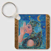 ルネ・ラヴォワによる人魚の海洋アート キーホルダー (正面)