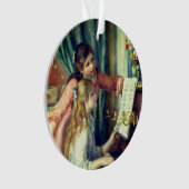 ルノアールによるピアノでの二人の若い女の子：クリスマス オーナメント (正面)