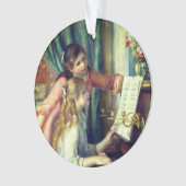 ルノアールによるピアノでの二人の若い女の子：クリスマス オーナメント (正面)