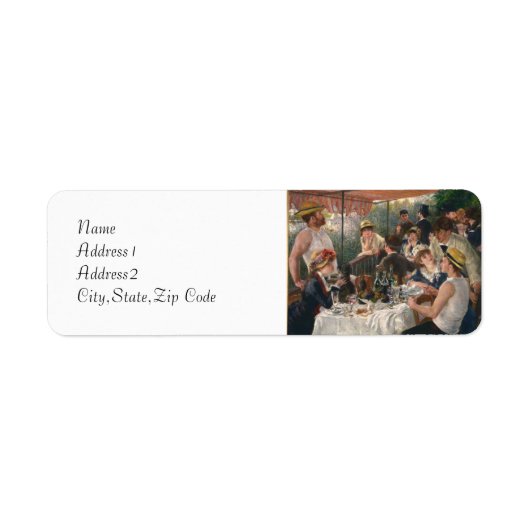 ルノアールによるボートパーティー昼食会 ラベル (正面)