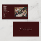 ルノアールによるボートパーティー昼食会 名刺 (正面/裏面)