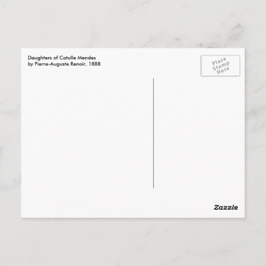 ルノアールのカチュレ・メンデスの娘たち ポストカード (裏面)