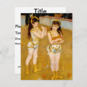 ルノアールのケルバットでサーケ・フェルナンドの(1879年) 招待状 (正面/裏面)