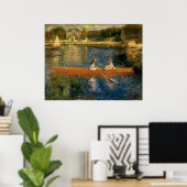 ルノアールのセーヌ・アスナエール(スキフ)ca 1879 ポスター (ホームオフィス)