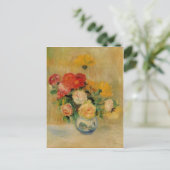 ルノアールのバラおよびダリアのつぼ ポストカード (スタンド正面)