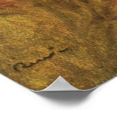 ルノアールのバラがブルーカーテンの前に(1908年) ポスター (角)