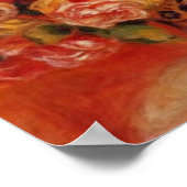 ルノアールのバラが生き生きとした花瓶 ポスター (角)