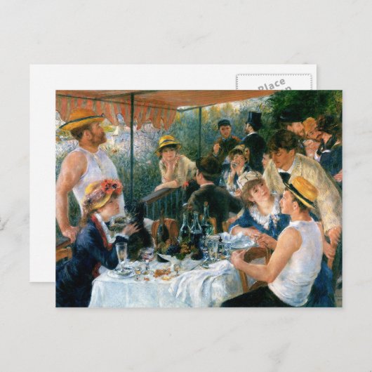 ルノアールのボートパーティーの昼食会(1881年) ポストカード (正面/裏面)