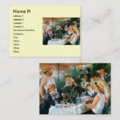 ルノアールのボートパーティーの昼食会(1881年) 名刺 (正面/裏面)