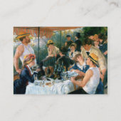 ルノアールのボートパーティーの昼食会(1881年) 名刺 (裏面)