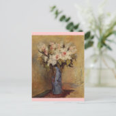 ルノアールのライラックとバラの花 ポストカード (スタンド正面)