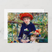 ルノアールの母子招待状はがき インビテーションポストカード (正面/裏面)