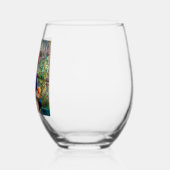 ルノアールの母子 ステムなしワイングラス (左)