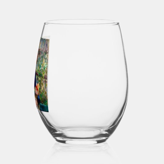 ルノアールの母子 ステムなしワイングラス (左)