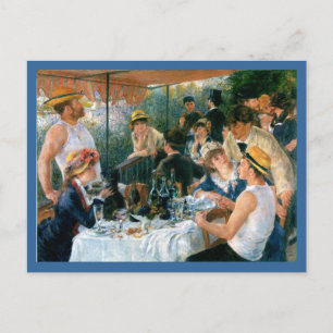 ルノアールの船遊びのパーティー(1881年)の昼食会 インビテーションポストカード