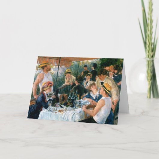 ルノアールの船遊びのパーティー(1881年)の昼食会 カード (正面)