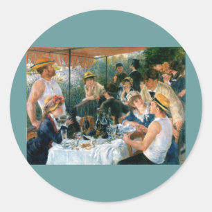 ルノアールの船遊びのパーティー(1881年)の昼食会 ラウンドシール