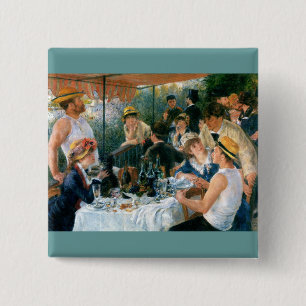 ルノアールの船遊びのパーティー(1881年)の昼食会 缶バッジ