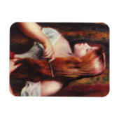 ルノアールの若い女の子が彼女の髪の磁石をコーミング マグネット (横)