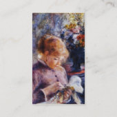 ルノアールの若い女性の裁縫 名刺 (裏面)