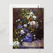 ルノアールの青い花瓶 ポストカード (正面/裏面)