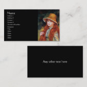 ルノアールの麦藁帽子の少女 名刺 (正面/裏面)