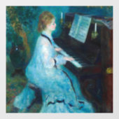 ルノアールウーマンピアノミュージックミュージシャン ウィンドウサイン (シート)