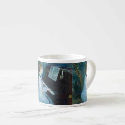 ルノアールウーマンピアノミュージックミュージシャン エスプレッソカップ (正面右)