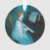 ルノアールウーマンピアノミュージックミュージシャン オーナメント (正面)