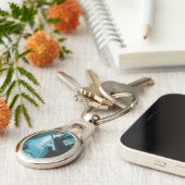 ルノアールウーマンピアノミュージックミュージシャン キーホルダー (側面)