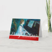 ルノアールウーマンピアノミュージックミュージシャン シーズンカード (正面)