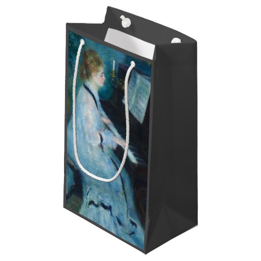 ルノアールウーマンピアノミュージックミュージシャン スモールペーパーバッグ (正面アングル)