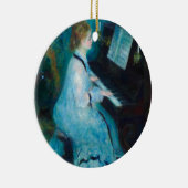 ルノアールウーマンピアノミュージックミュージシャン セラミックオーナメント (右)