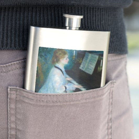 ルノアールウーマンピアノミュージックミュージシャン フラスク (インサイチュ)