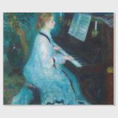 ルノアールウーマンピアノミュージックミュージシャン ラッピングペーパー (フラット)