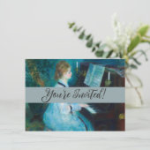 ルノアールウーマンピアノミュージックミュージシャン 招待状 (スタンド正面)