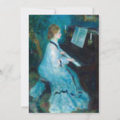 ルノアールウーマンピアノミュージックミュージシャン 招待状 (裏面)