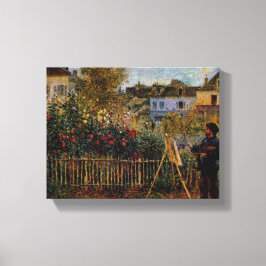 ルノアールクロード絵画・モネがアージの彼の庭で キャンバスプリント